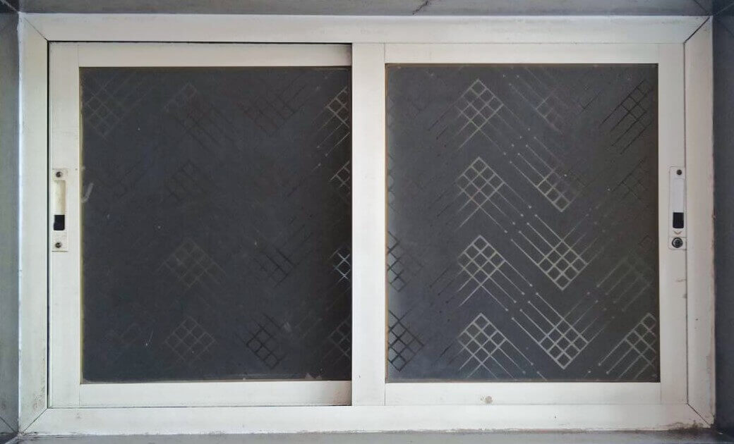 3/4 Designer Glass Film Sliding Window